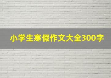 小学生寒假作文大全300字