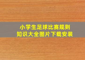 小学生足球比赛规则知识大全图片下载安装