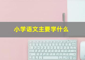 小学语文主要学什么