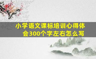 小学语文课标培训心得体会300个字左右怎么写