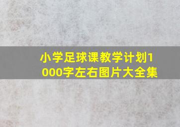 小学足球课教学计划1000字左右图片大全集