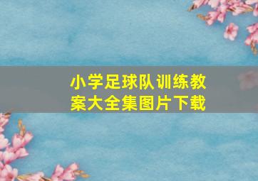 小学足球队训练教案大全集图片下载