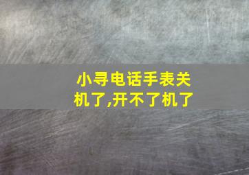 小寻电话手表关机了,开不了机了