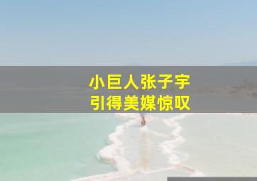 小巨人张子宇引得美媒惊叹