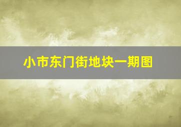 小市东门街地块一期图