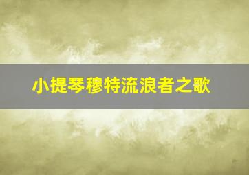 小提琴穆特流浪者之歌