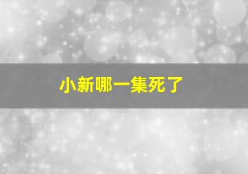 小新哪一集死了