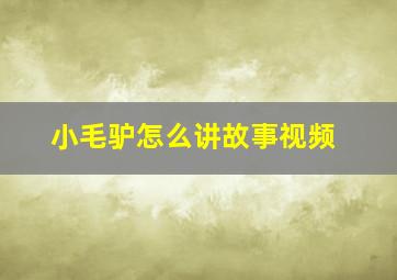 小毛驴怎么讲故事视频