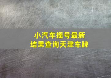 小汽车摇号最新结果查询天津车牌