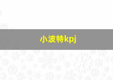 小波特kpj