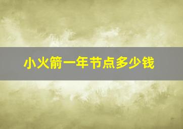 小火箭一年节点多少钱