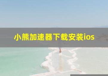 小熊加速器下载安装ios