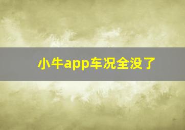 小牛app车况全没了