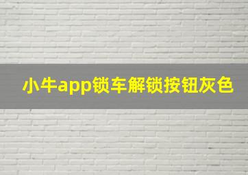 小牛app锁车解锁按钮灰色