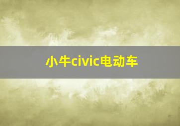 小牛civic电动车