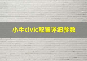 小牛civic配置详细参数