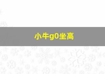 小牛g0坐高