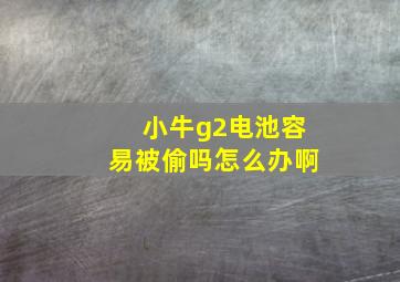 小牛g2电池容易被偷吗怎么办啊