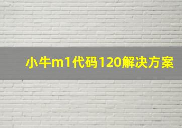 小牛m1代码120解决方案