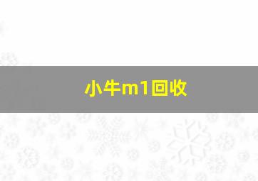 小牛m1回收