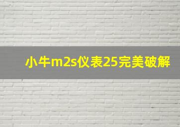 小牛m2s仪表25完美破解