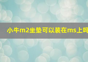 小牛m2坐垫可以装在ms上吗