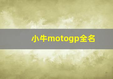 小牛motogp全名