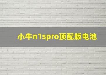 小牛n1spro顶配版电池