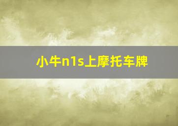 小牛n1s上摩托车牌