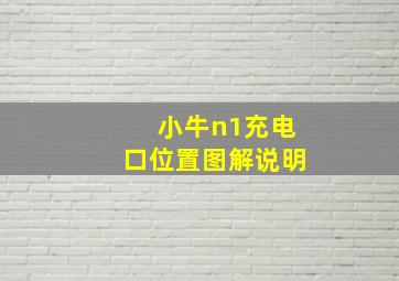 小牛n1充电口位置图解说明