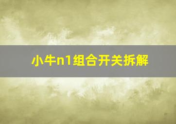 小牛n1组合开关拆解