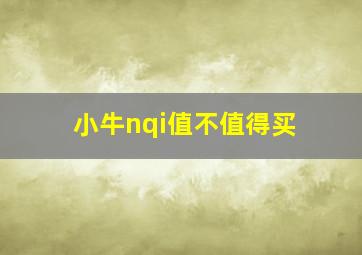 小牛nqi值不值得买