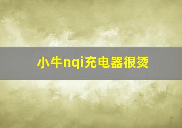 小牛nqi充电器很烫