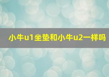 小牛u1坐垫和小牛u2一样吗