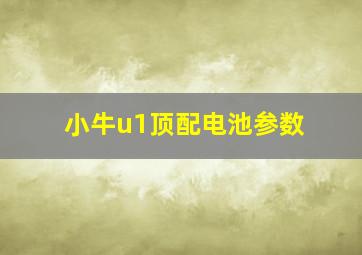 小牛u1顶配电池参数