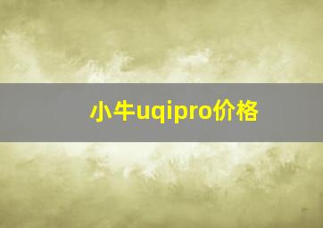 小牛uqipro价格