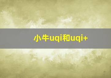 小牛uqi和uqi+