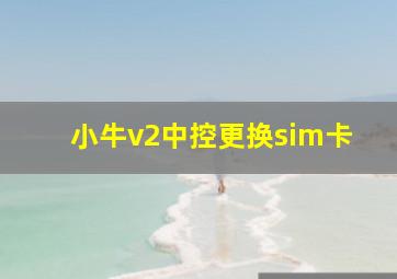 小牛v2中控更换sim卡