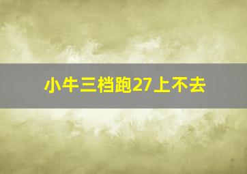 小牛三档跑27上不去