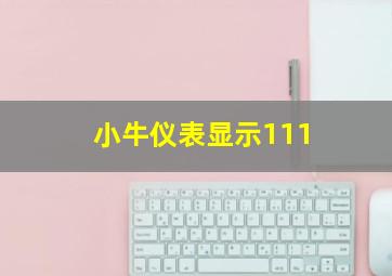 小牛仪表显示111