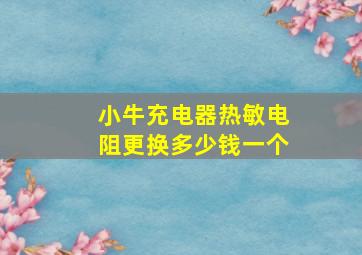 小牛充电器热敏电阻更换多少钱一个