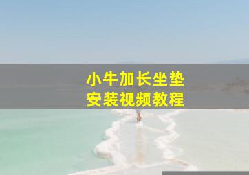 小牛加长坐垫安装视频教程