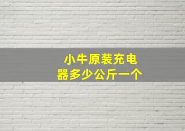 小牛原装充电器多少公斤一个