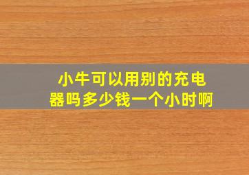 小牛可以用别的充电器吗多少钱一个小时啊