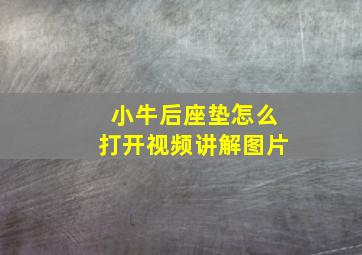 小牛后座垫怎么打开视频讲解图片