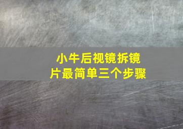 小牛后视镜拆镜片最简单三个步骤