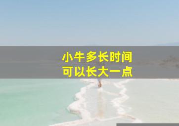 小牛多长时间可以长大一点