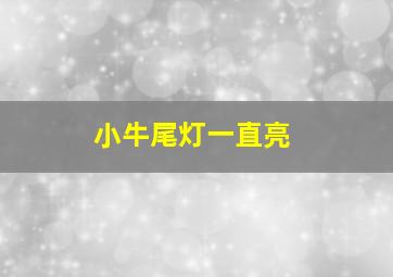 小牛尾灯一直亮