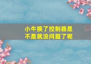 小牛换了控制器是不是就没问题了呢