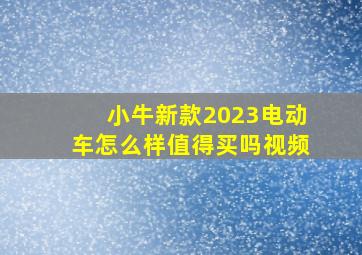 小牛新款2023电动车怎么样值得买吗视频